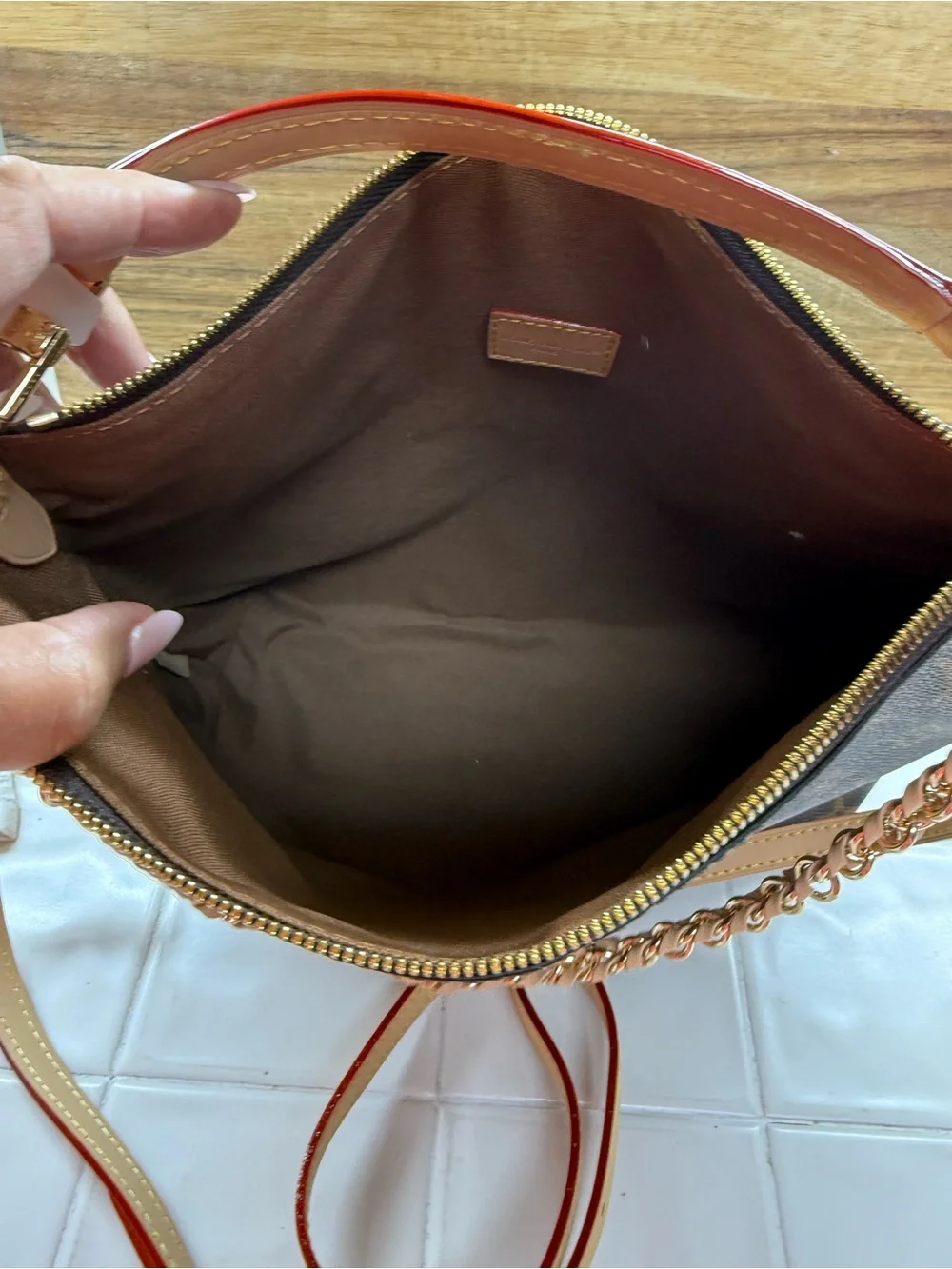 Monogram Canvas Brown Shoulder Bag - Picture 8 of 8